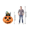 thumbnail image 3 of (2 Pack) Ornement de Bureau Visage de Chat Citrouille Gonflable Éclairé à LED pour Fête Décoration Intérieure Extérieure, 3 of 9