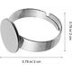 thumbnail image 2 of KAIYANG 20 piezas de anillos en blanco ajustables para dedo redondos de acero inoxidable material para hacer joyas, 2 of 5