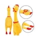 thumbnail image 2 of Juguetes para perros de pollo gritando, juguete de pollo chirriante de goma amarilla, novedad y pollo de goma duradero para perros, valor de pollos de goma, paquete de 3 MFZFUKR CQ591-2, 2 of 6