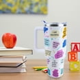 thumbnail image 2 of Teacher Tumbler 40 oz Tumbler with Handle and Straw Lid Leak Proof - Best Teacher Ever Coffee Mug Insulated for Hot Cold Iced Drink - Mother''s Day Teacher Gifts for Women Birthday Appreciation Cup, 2 of 5