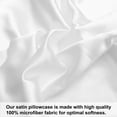 thumbnail image 4 of Ntbay 2 Pack Silky Satin Queen Pillowcases for Hair and Skin, Luxury and Soft Pillow Cases with Envelope Closure, 20" x 30", White, 4 of 6