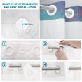 thumbnail image 5 of No Hook Shower Curtain, Summer Coastal Shower Curtains for Bathroom with See Through Top Window, Nautical Seagulls Sunset Ocean Waterproof & Washable Bath Curtain Long 72"x78", 5 of 9