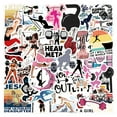 thumbnail image 2 of 55 Pcs Fitness Stickers for Water Bottles Workout Stickers Waterproof Running Stickers Decal Gifts for Teens Adult Laptop Phone Skateboard Luggage, 2 of 7