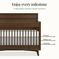thumbnail image 5 of Evolur Loft Antilia Mid-Century 4-in1 Crib in Walnut, 5 of 7