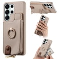 thumbnail image 1 of Funda FOXDOCK para Samsung Galaxy S26 Ultra Diseño con anillo, soporte, almacenamiento y protección RFID-caqui, 1 of 6