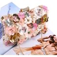 thumbnail image 3 of WOVTE Colorful Floral Clutch Handbags for Women Formal Beaded Bridal Wedding Purse Prom Cocktail Party Evening Bags with Two Removable Chains, Champagne, 3 of 8