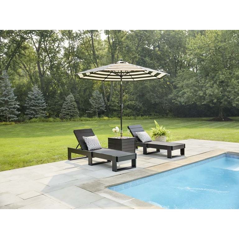 better homes patio umbrella 8x11 ftp arts Better Homes & Gardens Ezra Outdoor Hdpe Umbrella Table, Black