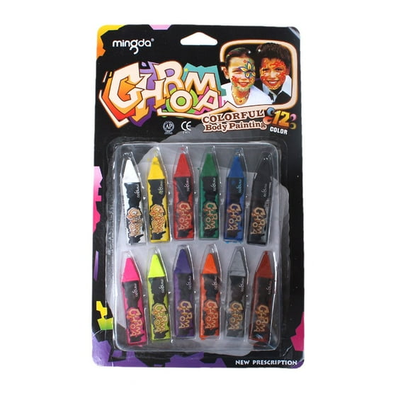 Sexy Sparkles Face & Body Art Crayons 12Pcs  Sets