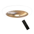 thumbnail image 3 of Lámpara de techo con ventilador, lámpara LED regulable, montaje empotrado, temporizador, ventilador de techo Dorado, 3 of 8