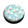 thumbnail image 3 of Kll White Geese And Flower Tire Cover,Universal Wheel Tire Cover For Trailer, Rv, Suv, Truck,Camper And Many Vehicle,(16 Inch), 3 of 8