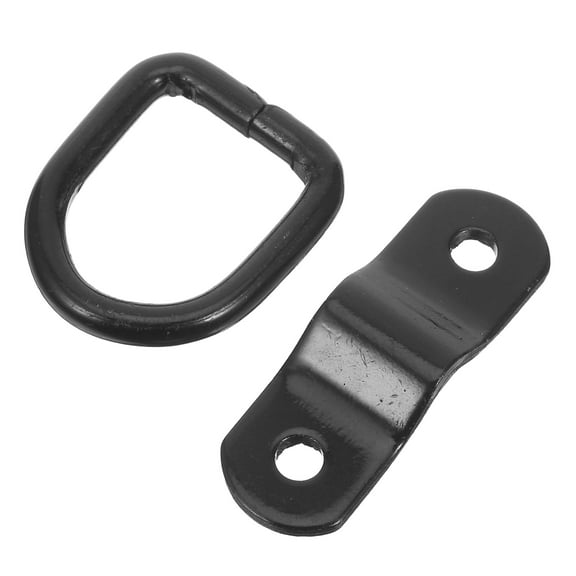 HOMEMAXS Heavy Duty Trailer Truck Ring Tie Downs Straps Bracket Locks Black