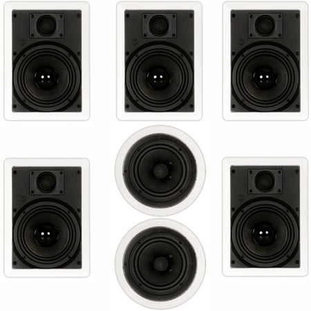 Theater Solutions Ts 67 1400 Watt 7ch 6 5 In Wall Ceiling Home Theater Speaker System Walmart Canada
