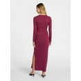 thumbnail image 2 of No Boundaries Long Sleeve Ruched Front Top and Maxi Skirt Set, 2-Piece, Women's XXS-XXL, 2 of 4