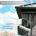 thumbnail image 4 of Domi Outdoor Living 10’ x 10’ Hardtop Gazebo Aluminum Frame Canopy with Netting & Curtains, Outdoor Permanent Metal Pavilion with Galvanized Steel Double Roof for Patio Lawn and Garden, Gray, 4 of 8