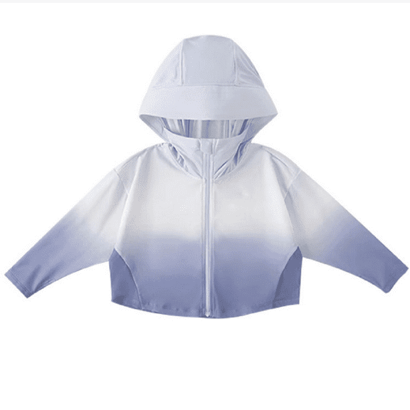 XBASW Kids Baby Hooded Sun Protection Jacket Toddler Sun Shirt UPF 50  Sunsuits Gradient Color Rashguard for Boys Girls 2-7T