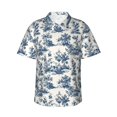 thumbnail image 1 of Balery Vintage Floral 1 Camisas hawaianas de manga corta para hombre, camisas playeras de corte holgado, camisas de vacaciones con botones,3X-Large, 1 of 7