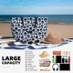 thumbnail image 5 of Fotbe black Skull white Bolsa de Viaje para Playa - Resistente al Agua, Bolsa Tote de Gran Capacidad y Ligera con 7 Bolsillos para Mujeres y Hombres, 5 of 7