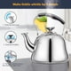 thumbnail image 3 of Tetera de té de acero inoxidable para estufa con mango plegable resistente al calor, acabado de espejo, 2 litros, 3 of 5