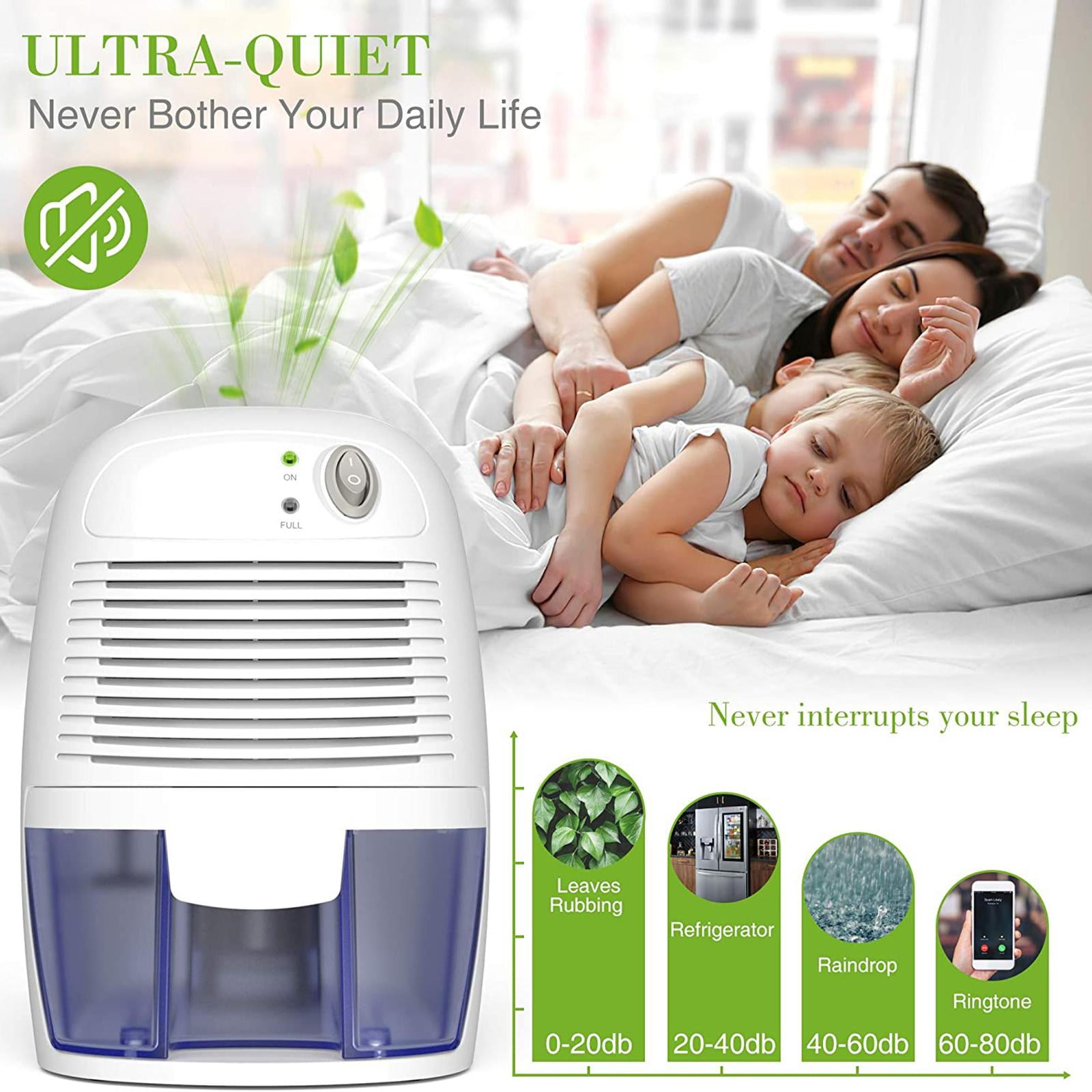 WLPZXP Electric Mini Dehumidifier for Basement Closet Wardrobe for Damp Air, , Moisture