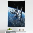 thumbnail image 1 of Outer Space Tapestry, Space Shuttle and Station View Cosmonaut Adventure on Myst Globe Orbit Off, Fabric Wall Hanging Decor for Bedroom Living Room Dorm, 5 Sizes, Blue Grey Black, by Ambesonne, 1 of 1