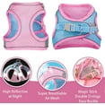 thumbnail image 4 of Soft Small Dog Harness and Leash Set Mesh Puppy Harnesses Leash Easy Walk Dog Harness Vest Adjustable Reflective No Pull Dog Harnesses for Small Dogs Cats, 4 of 7