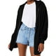 thumbnail image 1 of ICHUANYI Clearance Women's Casual Fashion Color Long Sleeved Hooded Sweater Jacket(Black, XL) ICHUANYI WER2023081203946, 1 of 4