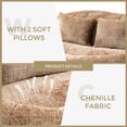 thumbnail image 3 of New Floor Sofa Chair - Breathable HD Foam Filling Bean Bag Chair for Adults, Spacious 47" Seat Width & Low Profile (13.4"H), Bean Bag Couch for Bedroom Living Room, 3 of 6