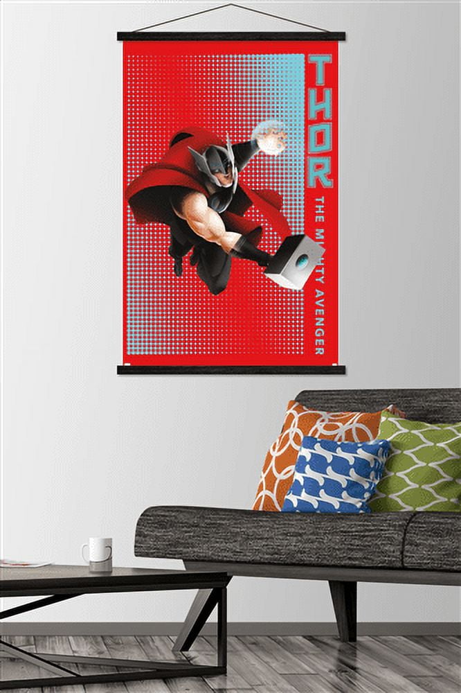 Marvel Shape of a Hero - Thor Wall Poster with Magnetic Frame, 22.375" x 34"