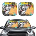 thumbnail image 2 of Cauagu Fishing Bass Cauagu {designName} Print Foldable Car Windshield Sun Shade | Front Windshield Shade for Sun | Fits Small Sedans, Mini SUVs, Hatchbacks-Medium, 2 of 6