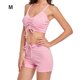 thumbnail image 4 of Toystoory Traje de baño de mujer con cordón de Color sólido inalámbrico acolchado conjunto de baño de verano traje de baño de poliéster sin mangas Traje de baño Rosa M Toystoory OD021111-02, 4 of 6