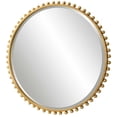 thumbnail image 5 of Uttermost Taza Aged White Round Mirror 09770, 5 of 7