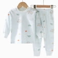 thumbnail image 5 of NOLDARES Toddler Boys Clothes Outfits 2Pcs Set Long Sleeve Print Round Neck Cotton T-Shirt Elastic Waist Joggers Warm Fall Winter Size:5-6 Y,Light Blue, 5 of 5