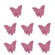 thumbnail image 1 of Gancho de pared con forma de mariposa para colgar llaves en el dormitorio, perchero de metal, perchero, 8 Rosa Rojo, 1 of 9
