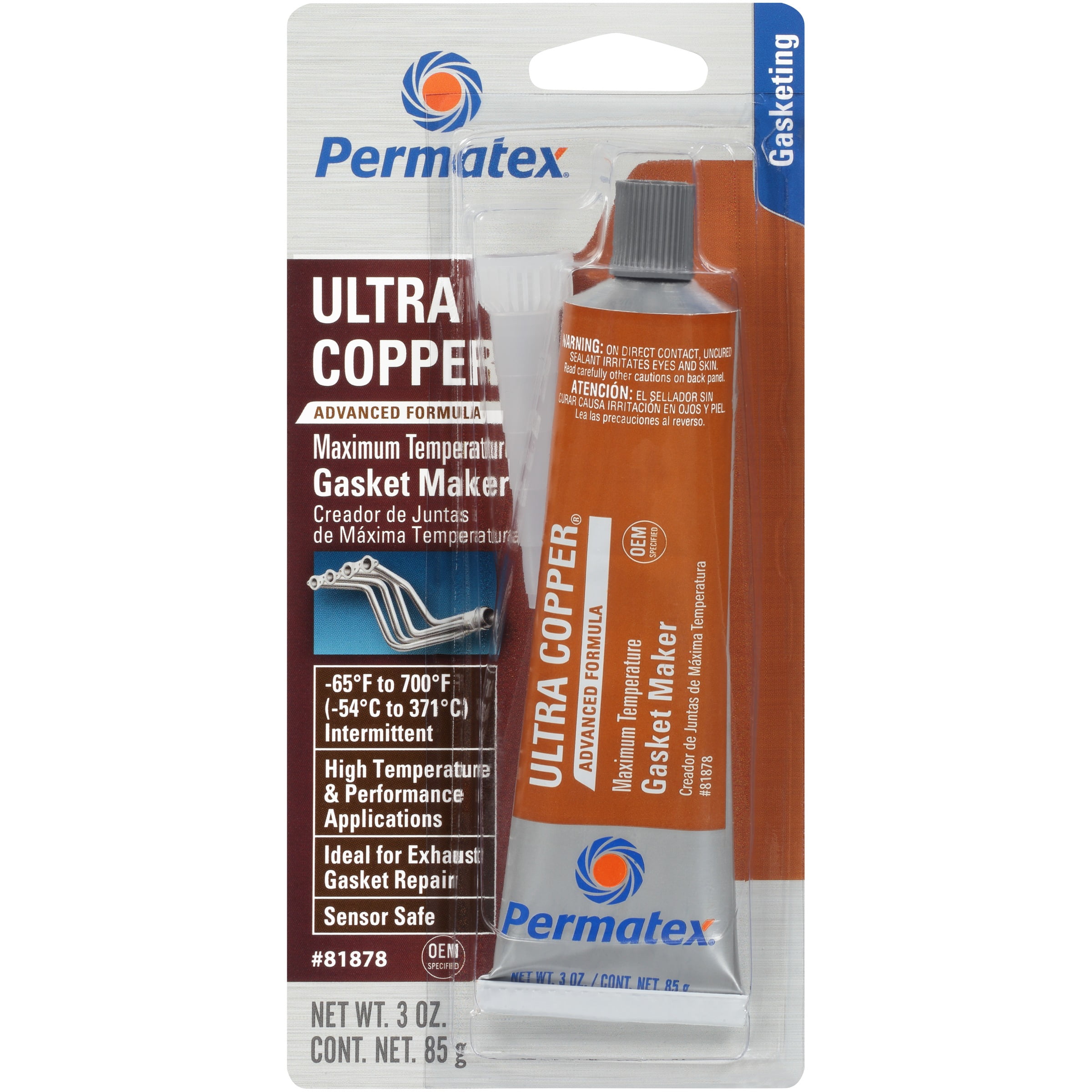 Permatex® Ultra Copper® 81878 Advanced Formula Maximum Temperature