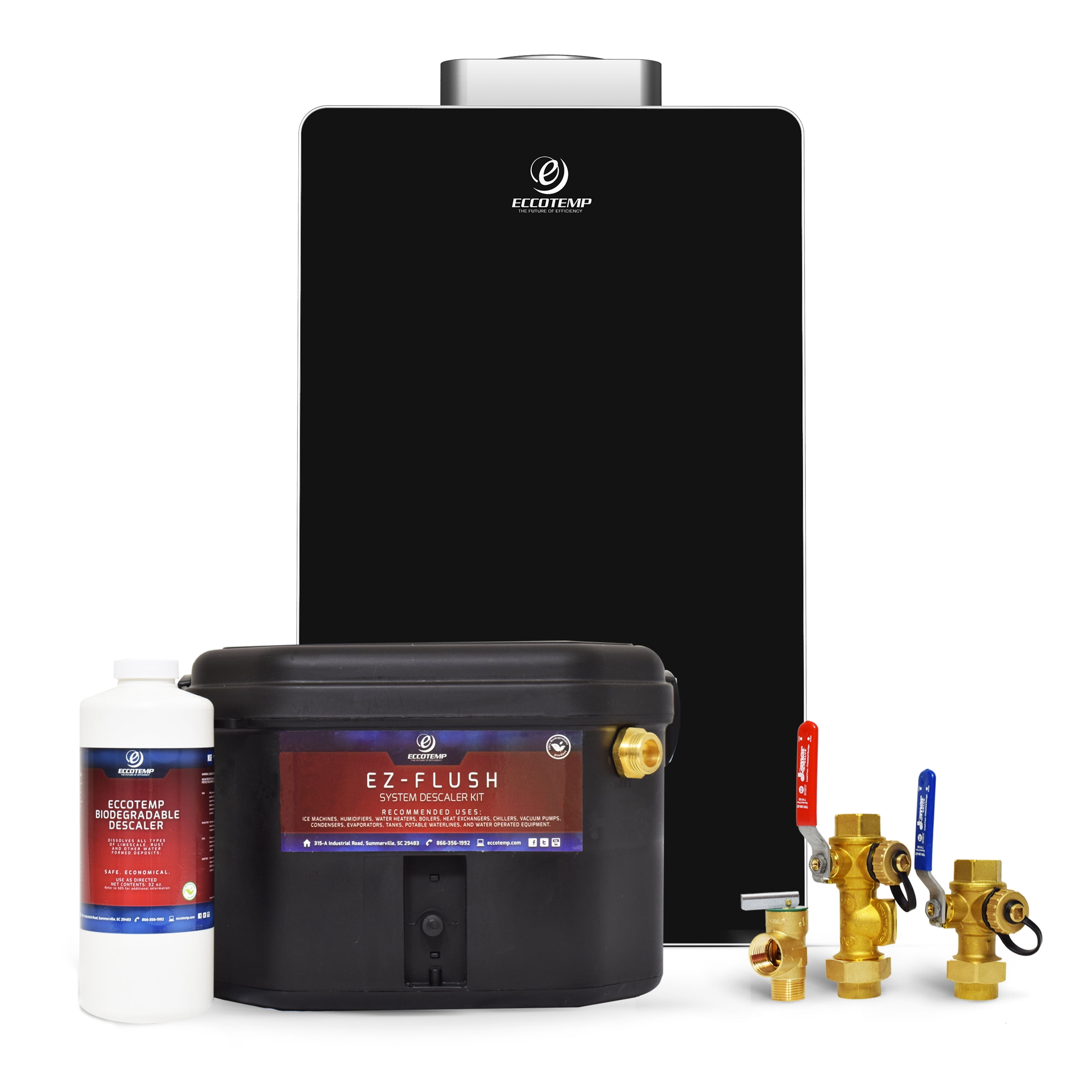 Eccotemp EL22i Indoor 6.8 GPM Natural Gas Tankless Water Heater Service Kit Bundle