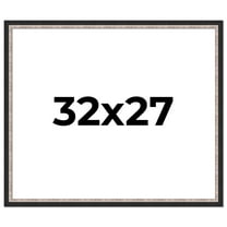 32x27 Frame Silver Real Wood Picture Frame Width 1.25 Inches | Interior Frame Depth 0.75 Inches |