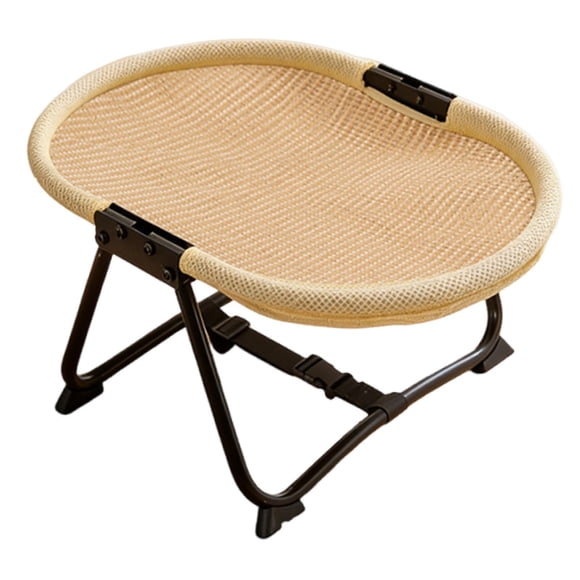 Cama elevada para perros, plegable, con estructura de hierro, para viajes, para mascotas pequeñas Cáñamo