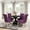 Black Purple, variant on Modern 5 Dining Group - Round Wood Table & 4 Stylish Button- Chairs Purple For Contemporary Combination With Seating Cozy Experience
