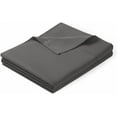 thumbnail image 2 of 600 Thread Count Egyptian Cotton Flat Sheet – 1 Piece, Solid Elephant Grey Full XL Size (81" x 102"), 2 of 5