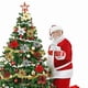 thumbnail image 5 of 10PCS / Set Christmas Poinsettia Glitter Flower Colgando Decoración del árbol de Navidad FleinngHoz JD700712263, 5 of 5