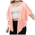 thumbnail image 1 of YOUSNH Châles et Étoles en Mousseline pour Femmes, Ouverture devant, Cardigan à Nouer pour Robe de Soirée, Châles et Étoles pour Robes de Soirée, Rose, Taille Unique, 1 of 7