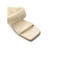 thumbnail image 4 of Women's Square Toe Heels for Women Braided Open Toe Two Strap Slip on Heels Chunky Mules Sandals Party Wedding Dress Dating Pumps Shoes, 4 of 5