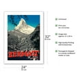 thumbnail image 2 of Zermatt Switzerland - Matterhorn Mountain (Cervin) - Swiss Alps - Vintage Travel Poster by Emanuel Gyger c.1938 - Fine Art Matte Paper Print (Unframed) 24x32in, 2 of 4