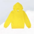 thumbnail image 6 of HAOTAGS Kids Hoodie Long-Sleeve Hooded Sweatshirt (Ages 1–15) Lightweight, Comfortable Pullover Hoodie for Boys and Girls Yellow Size 14, 6 of 6
