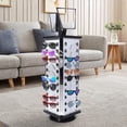 thumbnail image 4 of Rotating Eyeglasses Sunglasses Storage Display Stand Holder Organizer Show Rack for 44 Pairs Glasses, Sunglass Display with 2 Mirror, Eyewear Display Sunglasses Organizer Stand Sunglasses Rack, 4 of 9
