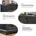thumbnail image 7 of LIDYUK 3 Drawer Black Dresser for Bedroom Farmhouse Dresser Chest of Drawers, 25" Tall Nightstand with Charging Station Chest of Drawers for Bedroom, Living Room, 7 of 7