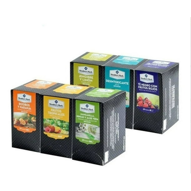 Té E Infusión Member's Mark 6 Pzas Con 20 Sobres Member´s Mark Surtidos ...