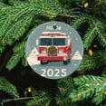 thumbnail image 5 of Fire Engine Gift for Firetruck Lover Ceramics Ornaments Fire Truck Snowflakes Ceramic Double Sided Tree Xmas Ornament Christmas Tree Ceramic Ornament Decoration Holiday Present, 5 of 5