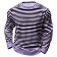thumbnail image 3 of ZXLBBD Toddler Kids Striped Long Sleeve Crewneck Sweatshirts for Boys Girls Soft Stretch Pullover Tops Versatile Trendy Casual Schoolwear, 3 of 6