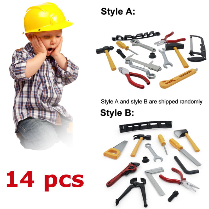 Repair Toy Tools Set For Kids Children Gift Preschool Pretend Play 14pcs Hammer 